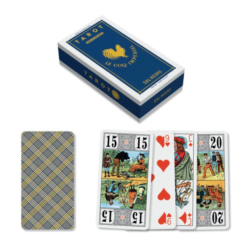 Piatnik - Jeu de cartes - Tarot luxe 78 cartes - Dos bleu et or